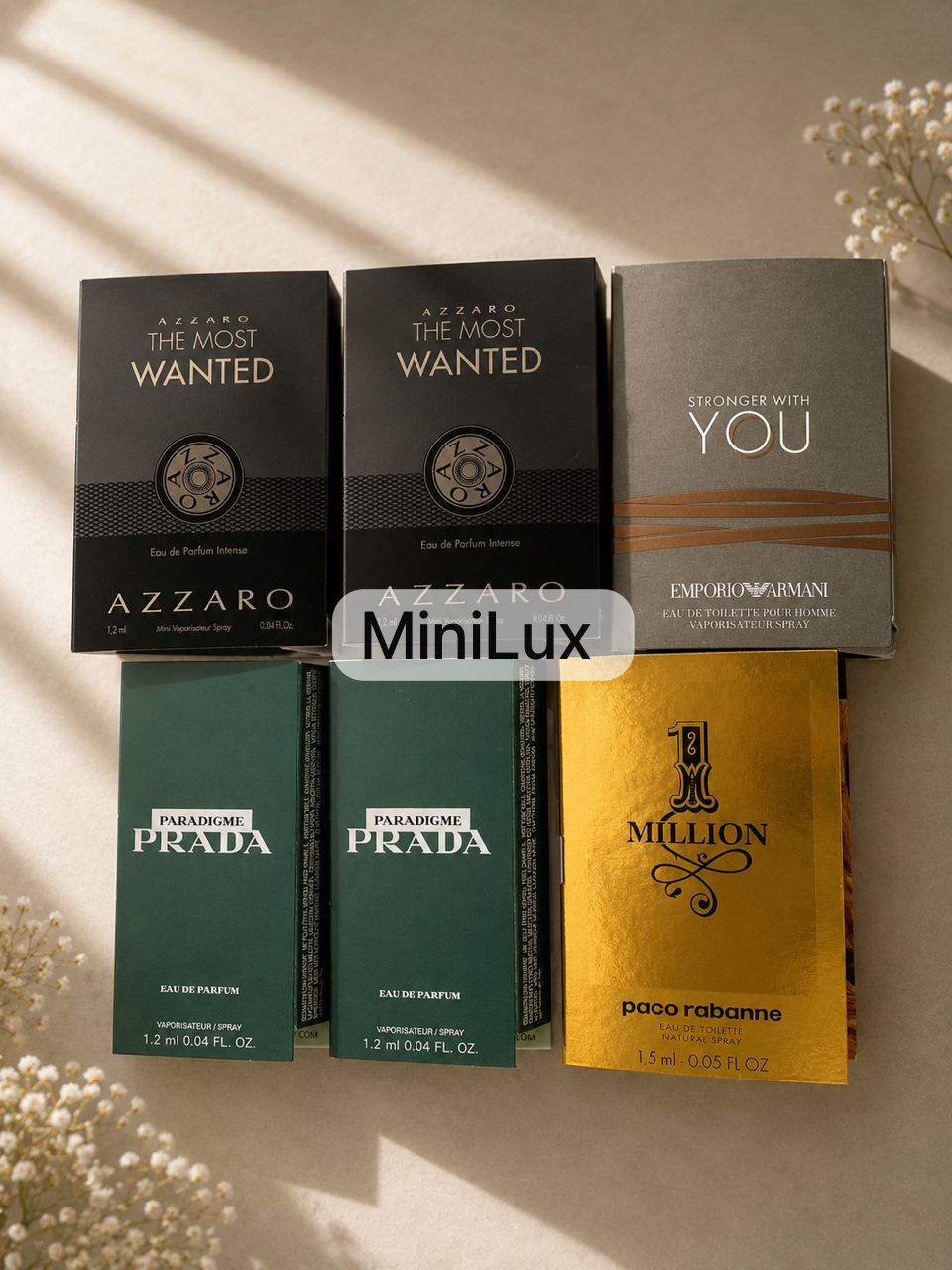 Pack Échantillons Homme Premium MiniLux – 6 Parfums